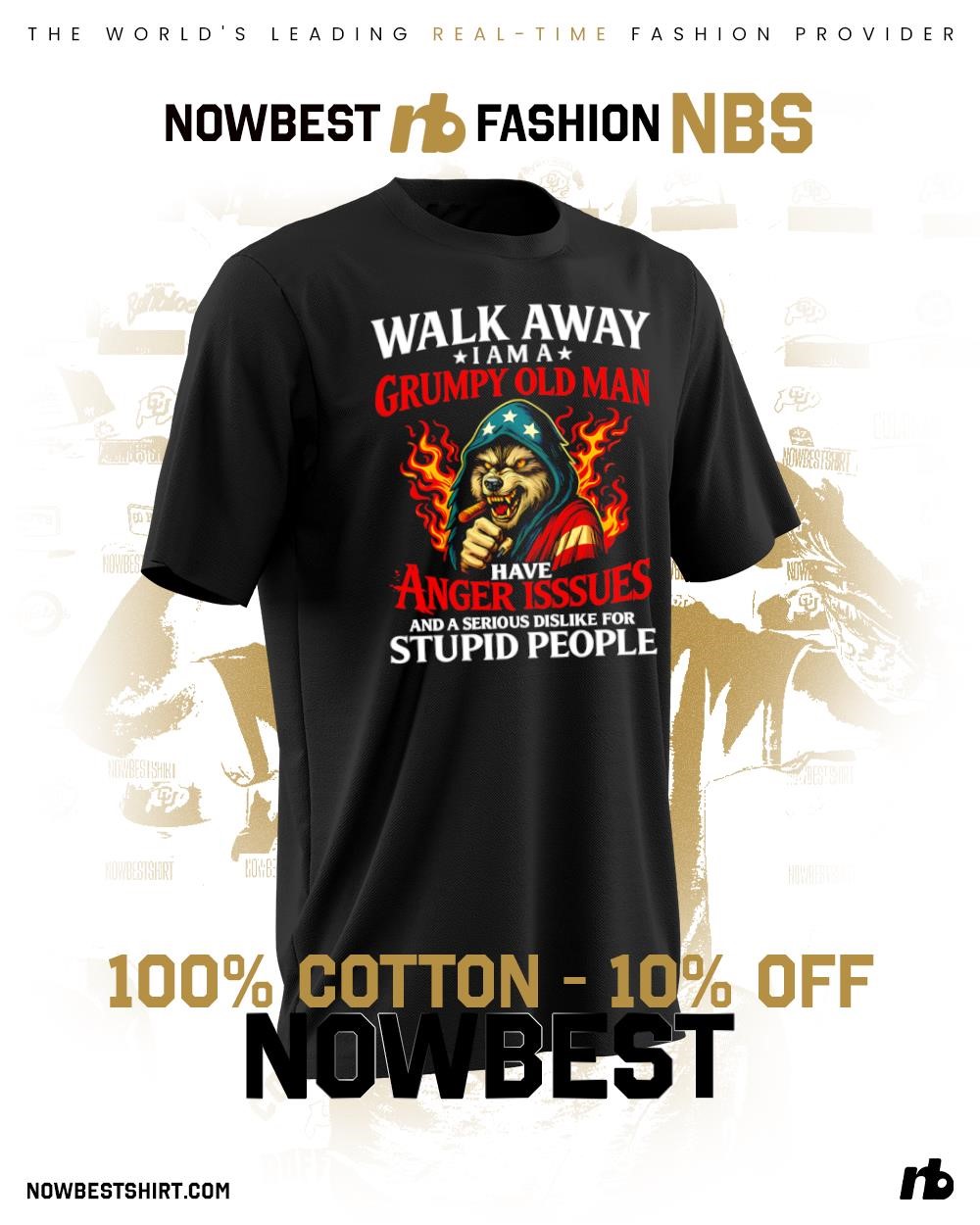 Wolf walk away I am a grumpy old man have anger issues and a