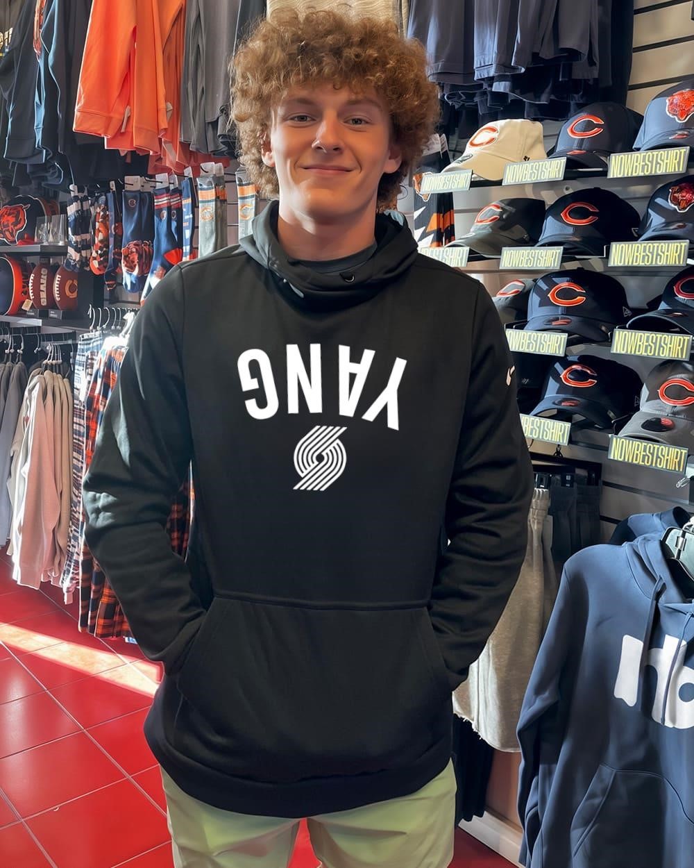 Yang Hansen Portland Trail Blazers NBA 2025 style Indiana Fever