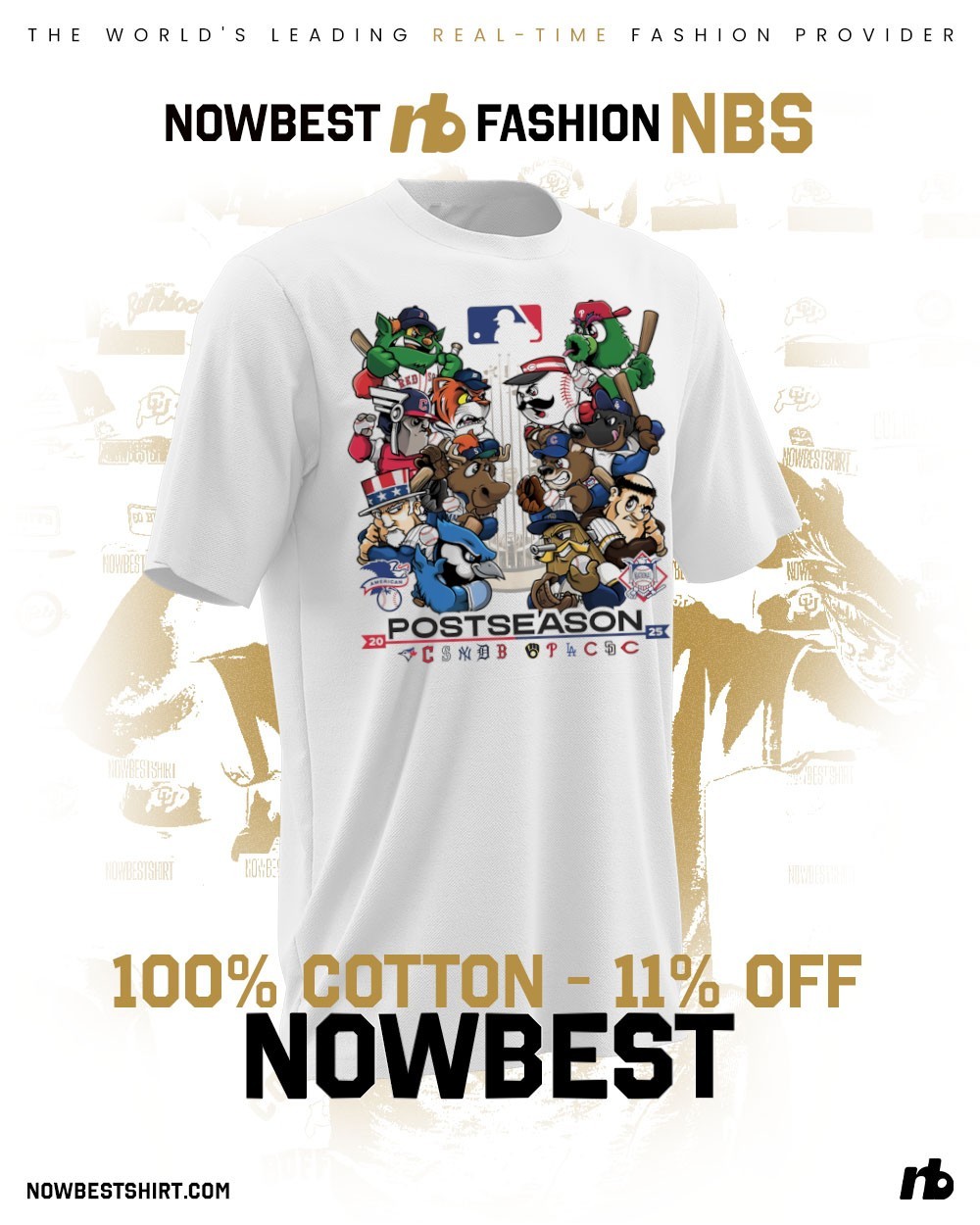 2025 MLB Postseason all teams mascot graphic shirt, hoodie