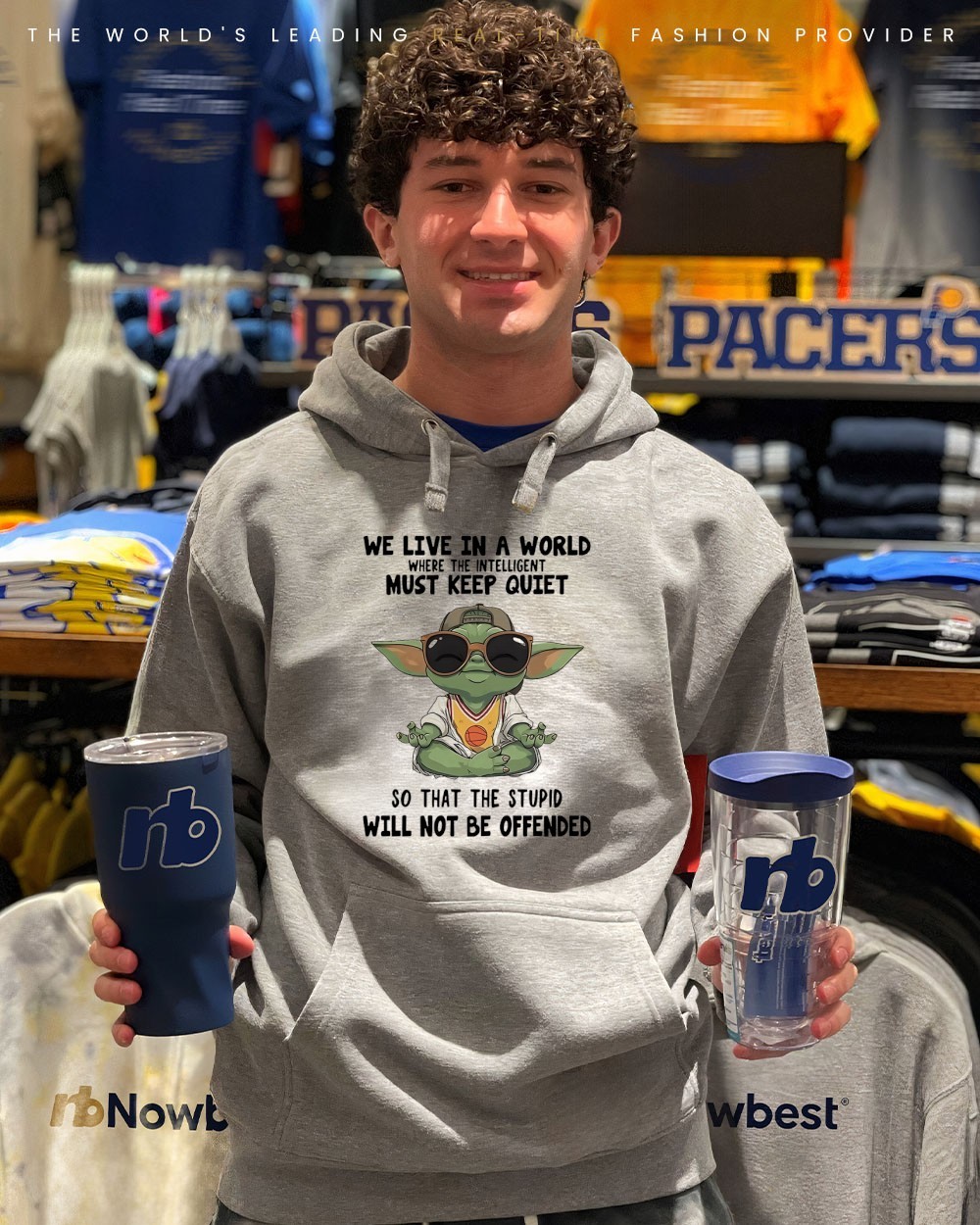 Baby Yoda Yoga we live in a world where the intelligent must keep