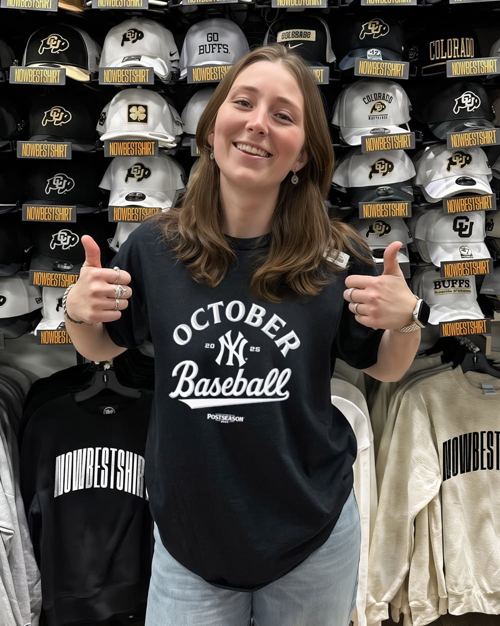 New York Yankees October 2025 MLB Postseason Logo 2 sided shirt