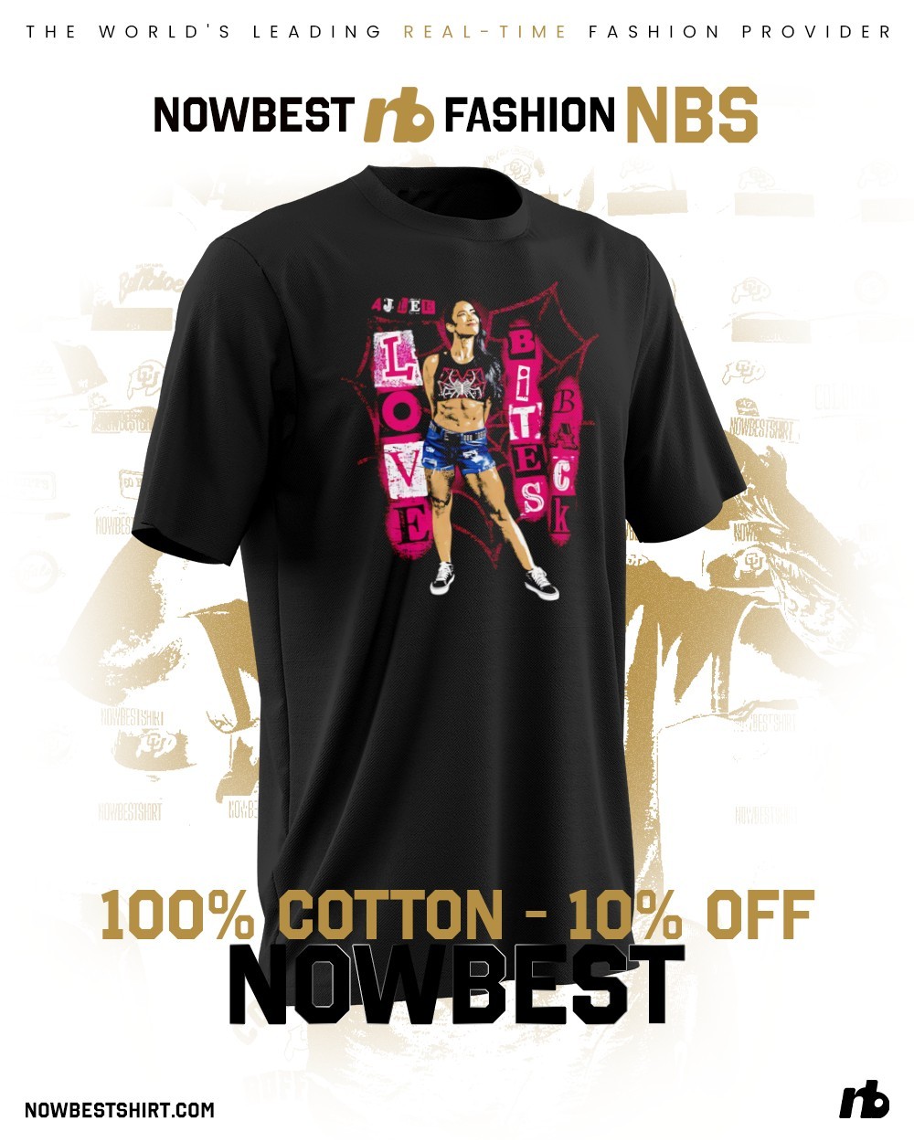 Official AJ Lee Love Bites Back shirt, hoodie, sweatshirt \u0026 apparel, image size:1000x1250