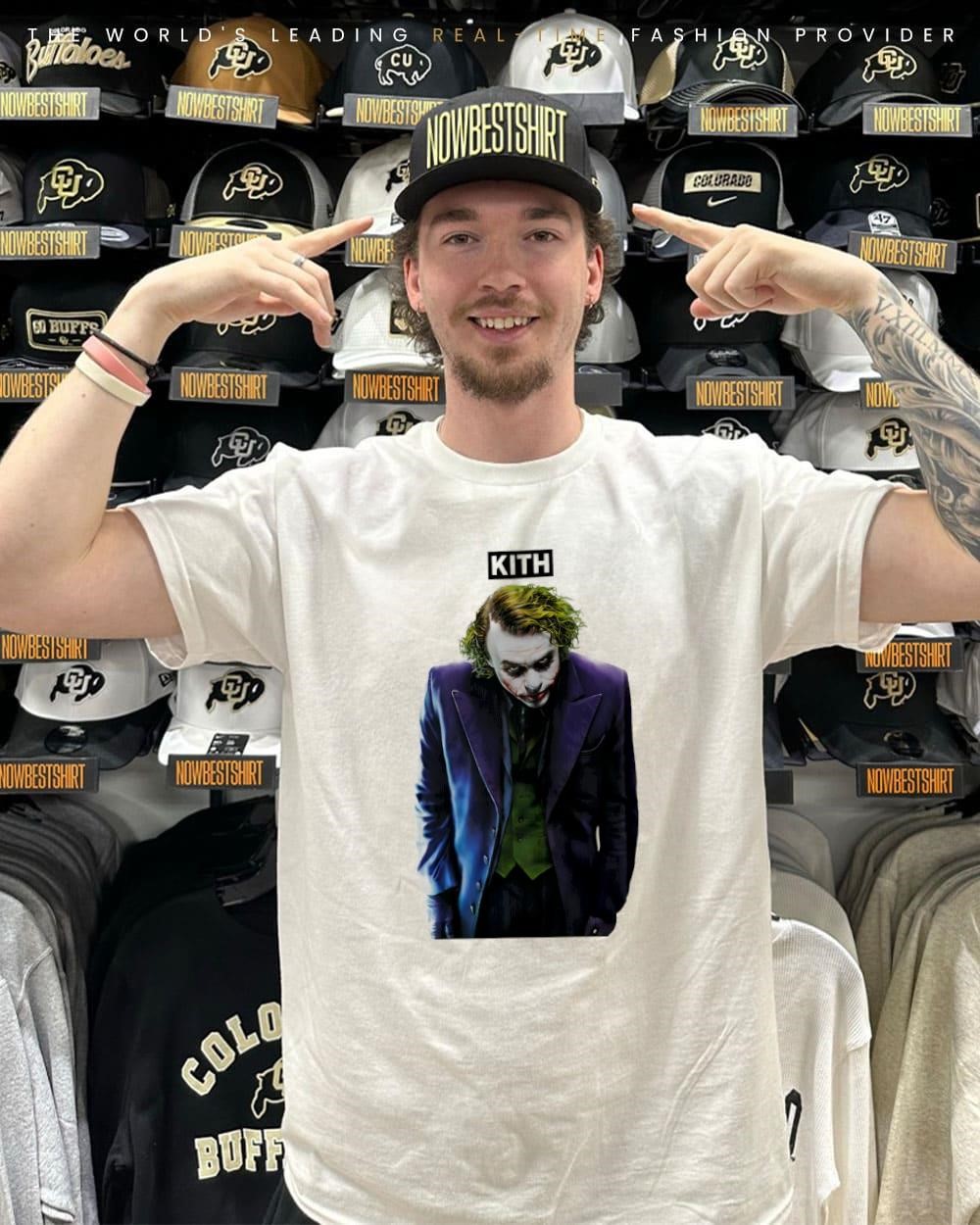 Dodgers Enrique Hernandez wearing Kith Joker shirt, hoodie