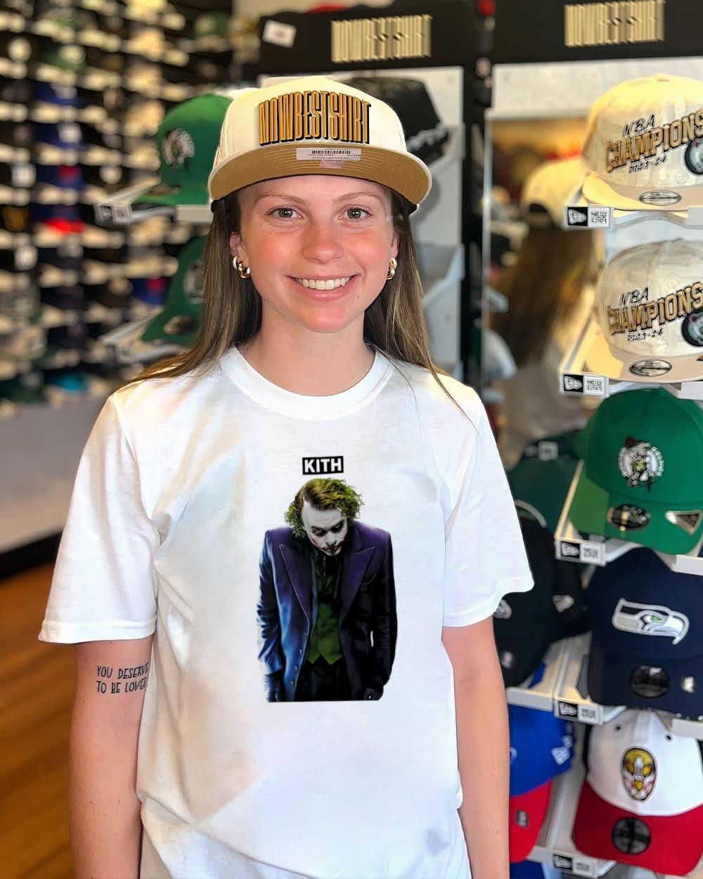 Dodgers Enrique Hernandez wearing Kith Joker shirt, hoodie