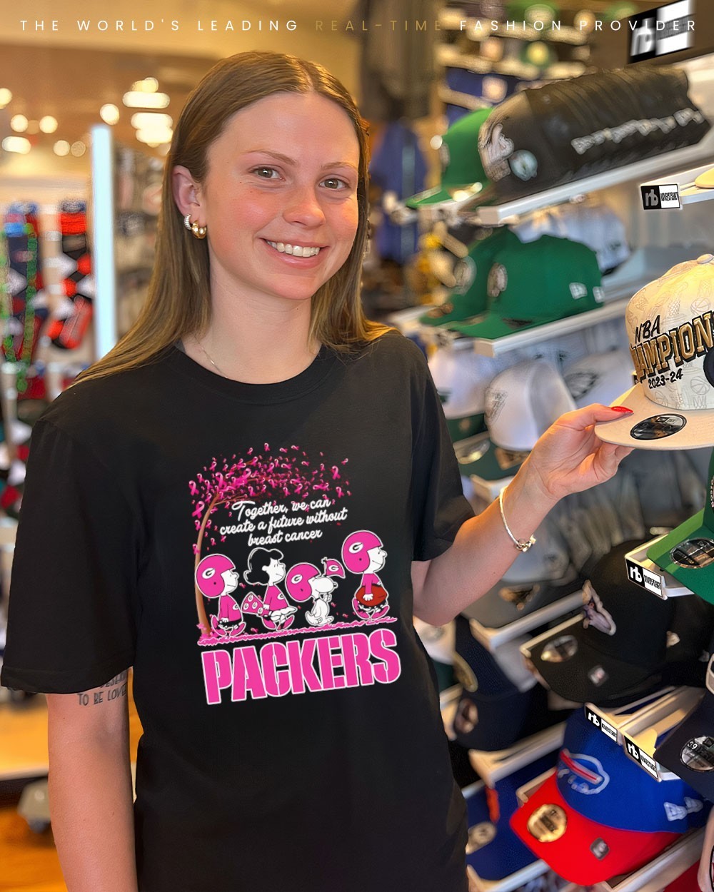 Green Bay Packers pink out together we can create a future without breast  cancer shirt, hoodie, sweatshirt \u0026 apparel, image size:1000x1250