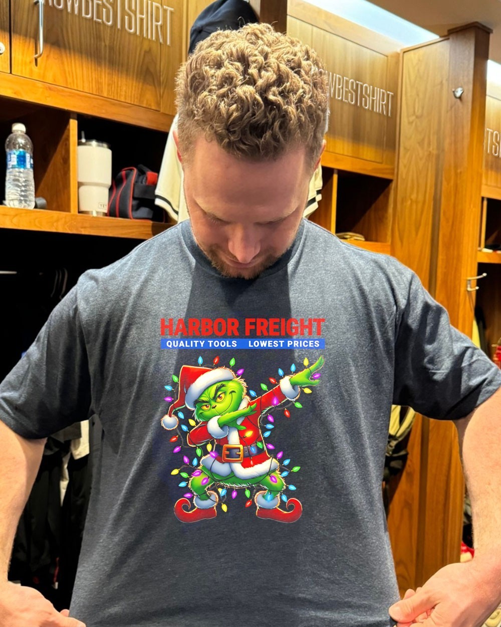 Grinch Christmas light dabbing x Harbor Freight Tools shirt