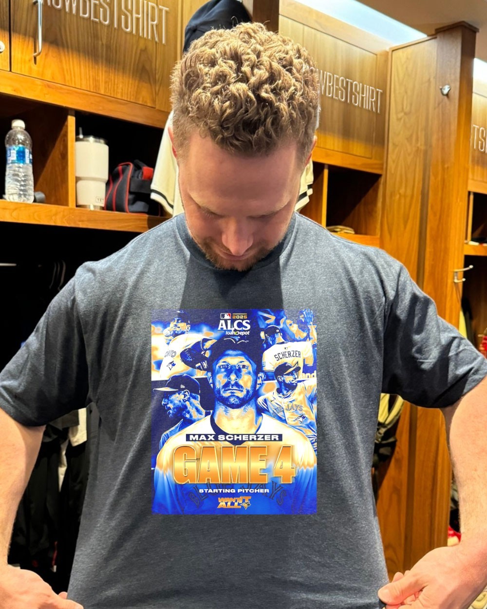 トップス 2025S/S YEAH RIGHT!! Max Scherzer 2025 ALDS Toronto Blue Jays starting pitcher Game 4