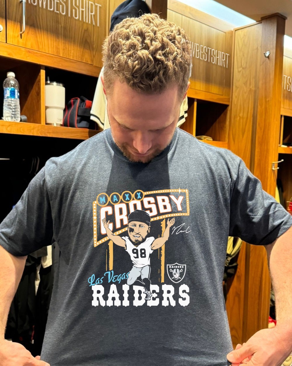 Crosby Raiders Maxx Crosby Shirt Maxx Crosby #98 Las Vegas Raiders