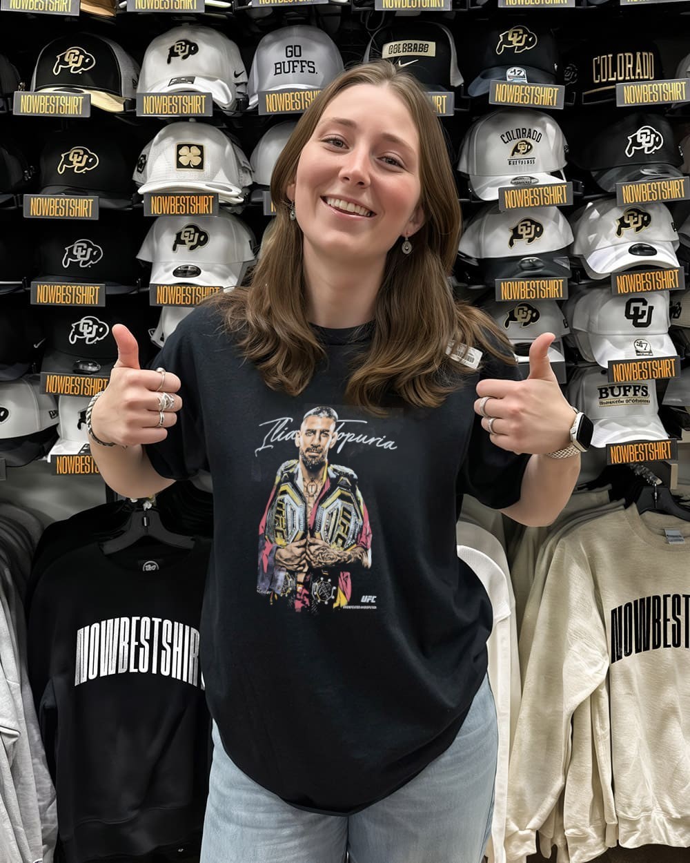 Official Ilia Topuria UFC Double Belt Boxy graphic vintage shirt