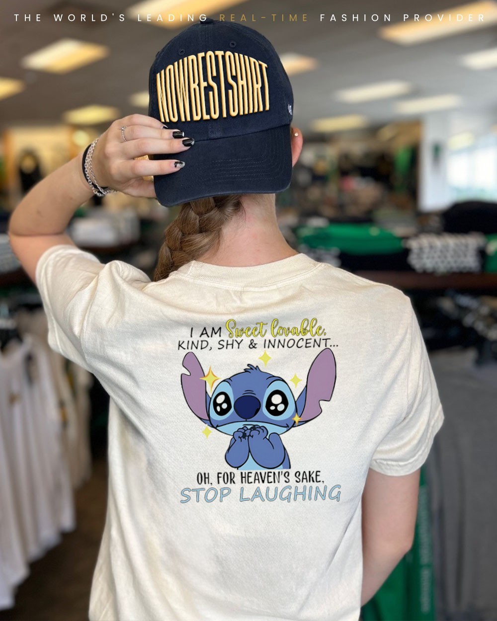 Stitch I am sweet lovable kind shy and innocent for heaven's