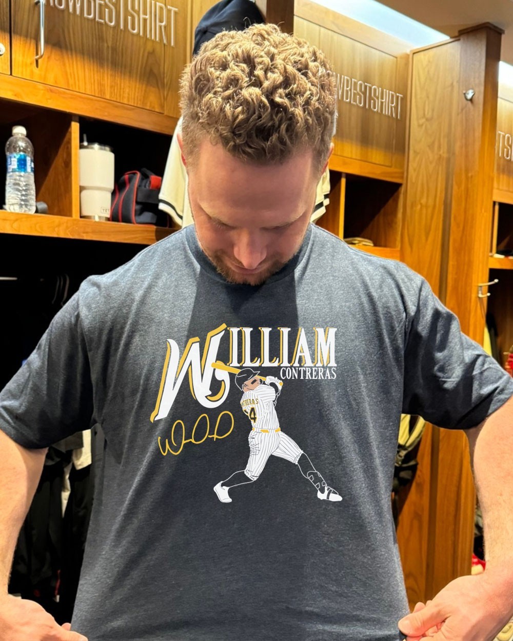 William Contreras Milwaukee Brewers October swing signature shirt