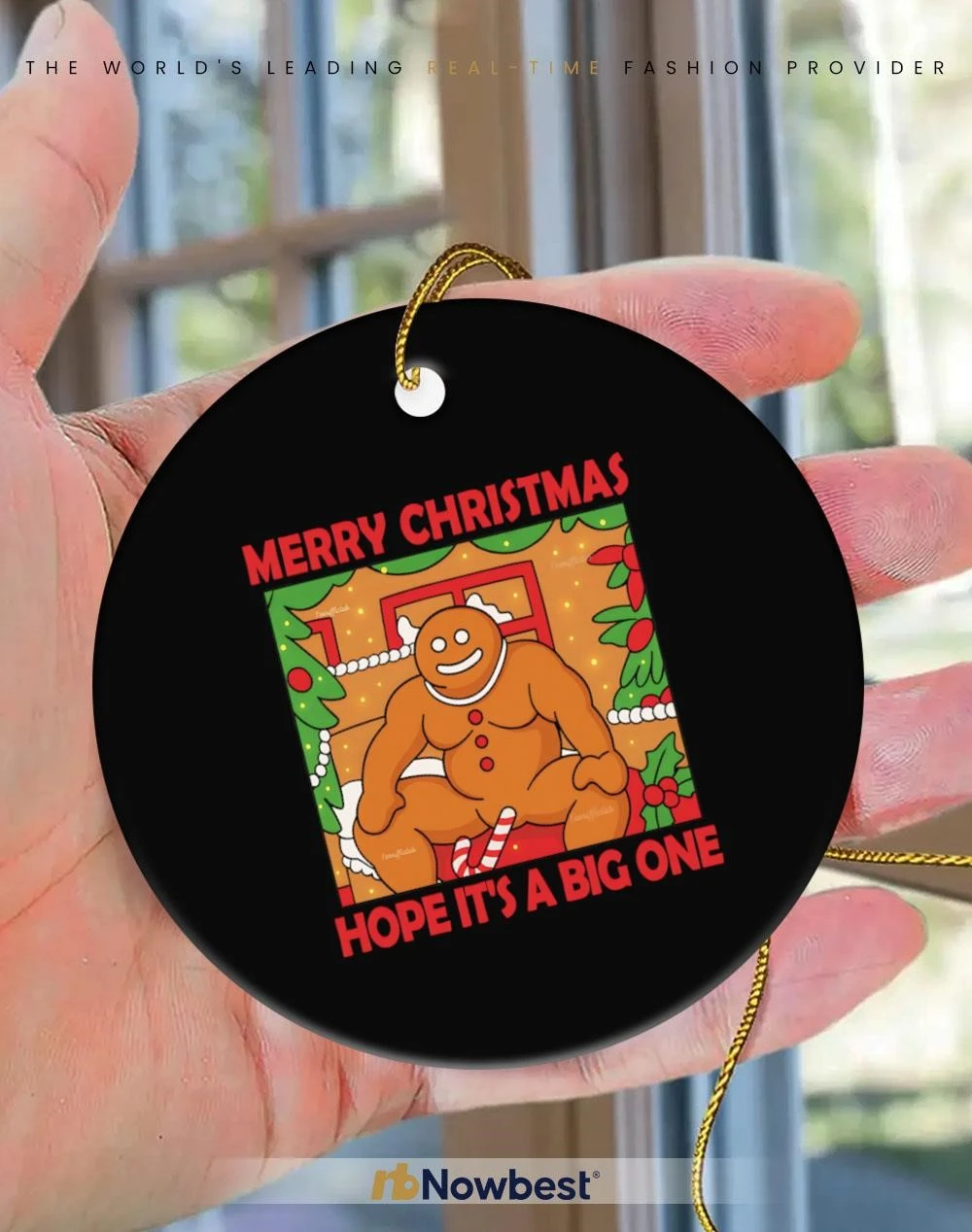 Barry wood Sumo Cookie Merry Christmas Hope Its a Big One ornament, image size:1000x1268