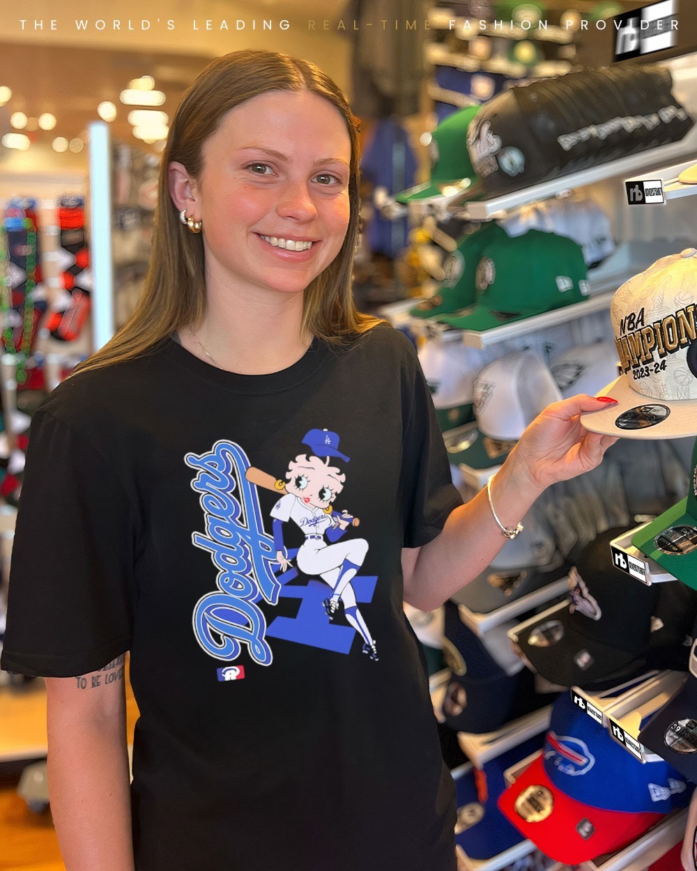 Betty Boop x Los Angeles Dodgers 2025 World Series Champions shirt