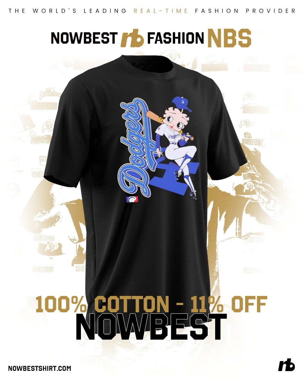 Betty Boop x Los Angeles Dodgers 2025 World Series Champions shirt