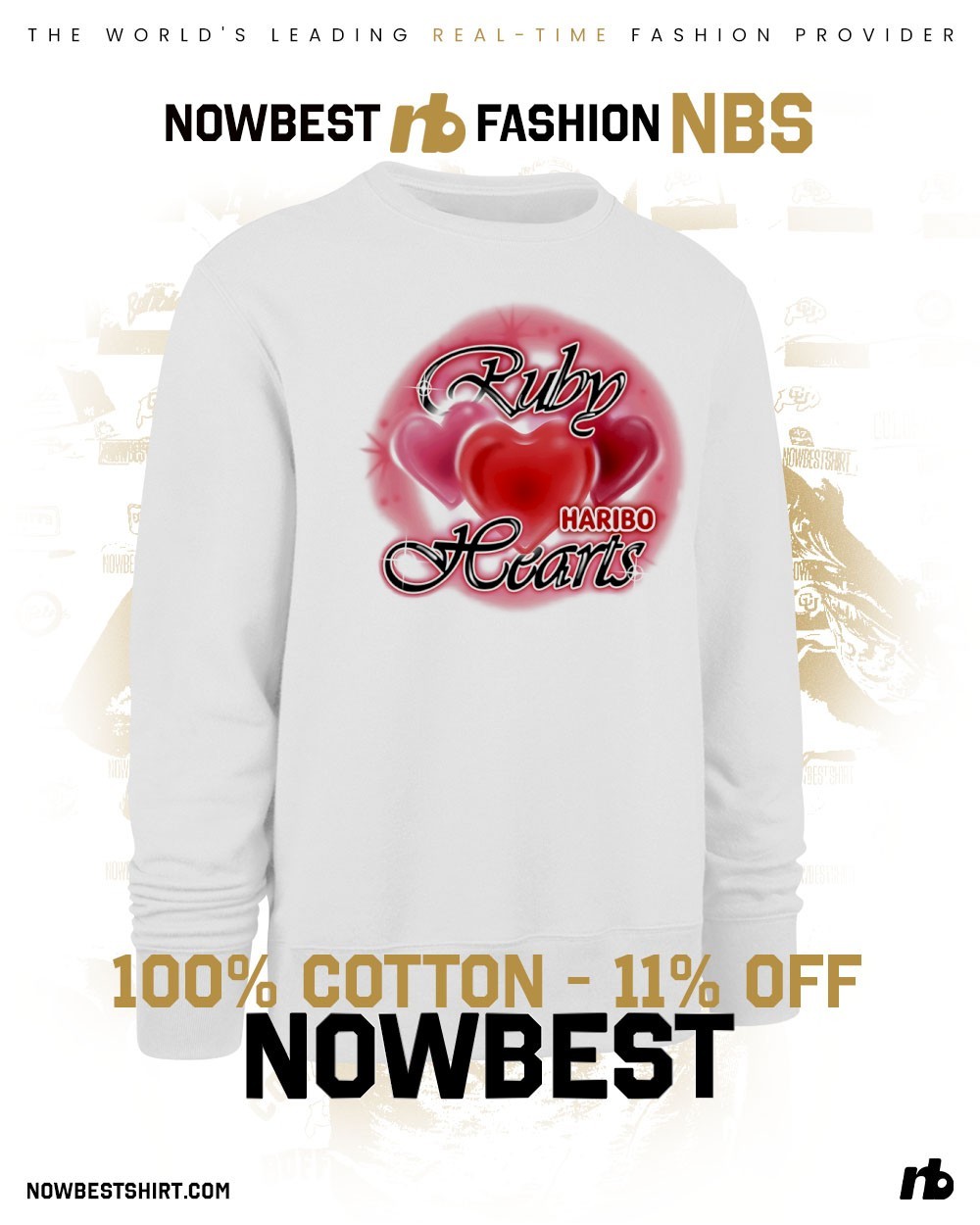 Jennie x Haribo ruby hearts airbrush 90s bootleg shirt, hoodie