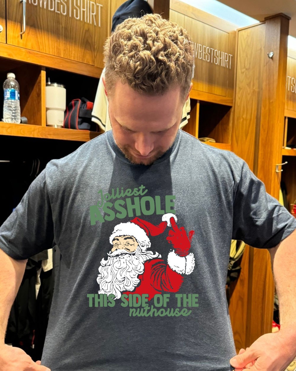 Jolliest asshole this side of the nuthouse Santa Claus middle