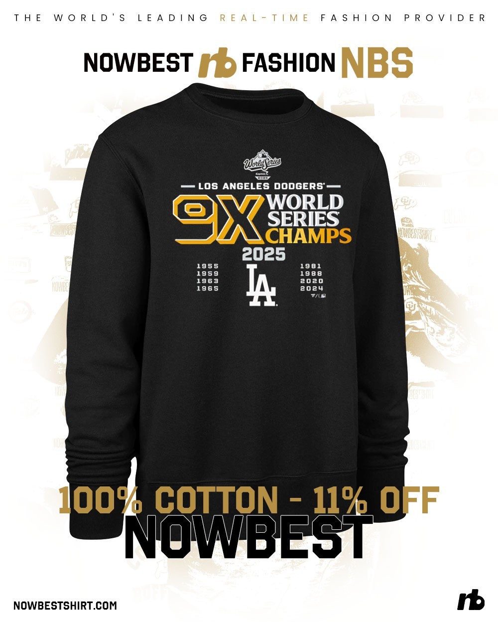 LA Dodgers 9x World Series Champions 2025 shirt, hoodie