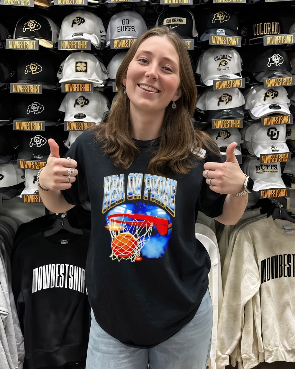 Patriots Christian Gonzalez wearing NBA on Prime shirt, hoodie