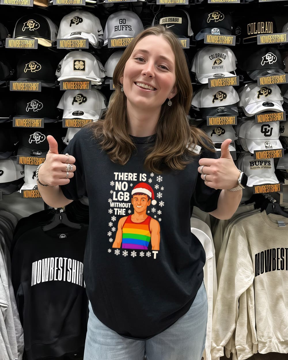 There is No LGB without The T Tom Daley Christmas cartoon shirt