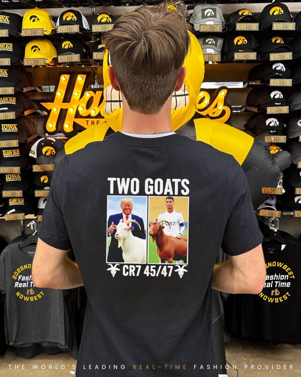 Trump Ronaldo CR7 Two Goats 45 47 shirt, hoodie, sweatshirt & apparel