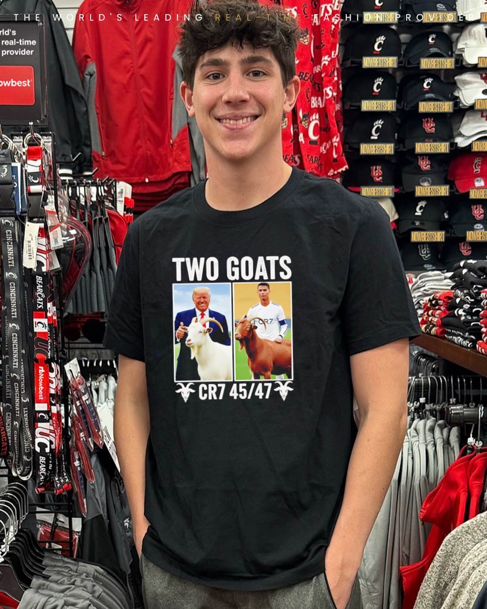 Trump Ronaldo CR7 Two Goats 45 47 shirt, hoodie, sweatshirt & apparel