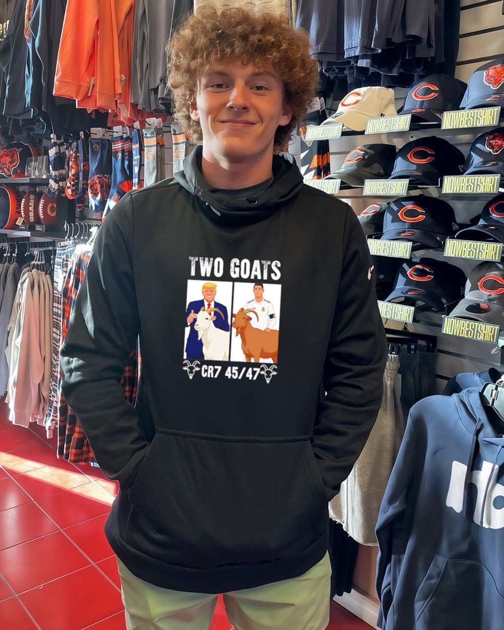 Trump Ronaldo Two Goats CR7 45 47 meme shirt, hoodie, sweatshirt