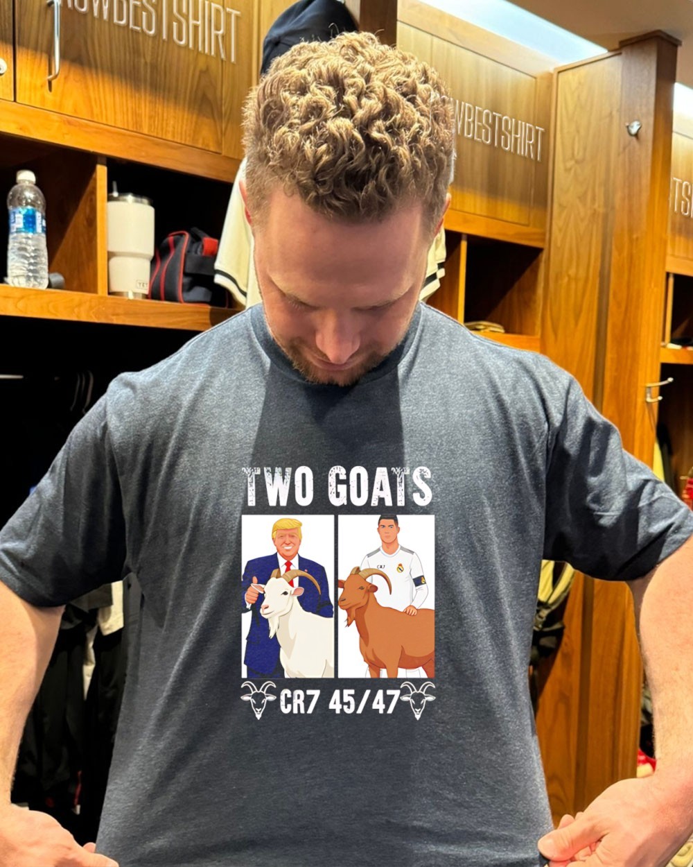 Trump Ronaldo Two Goats CR7 45 47 meme shirt, hoodie, sweatshirt