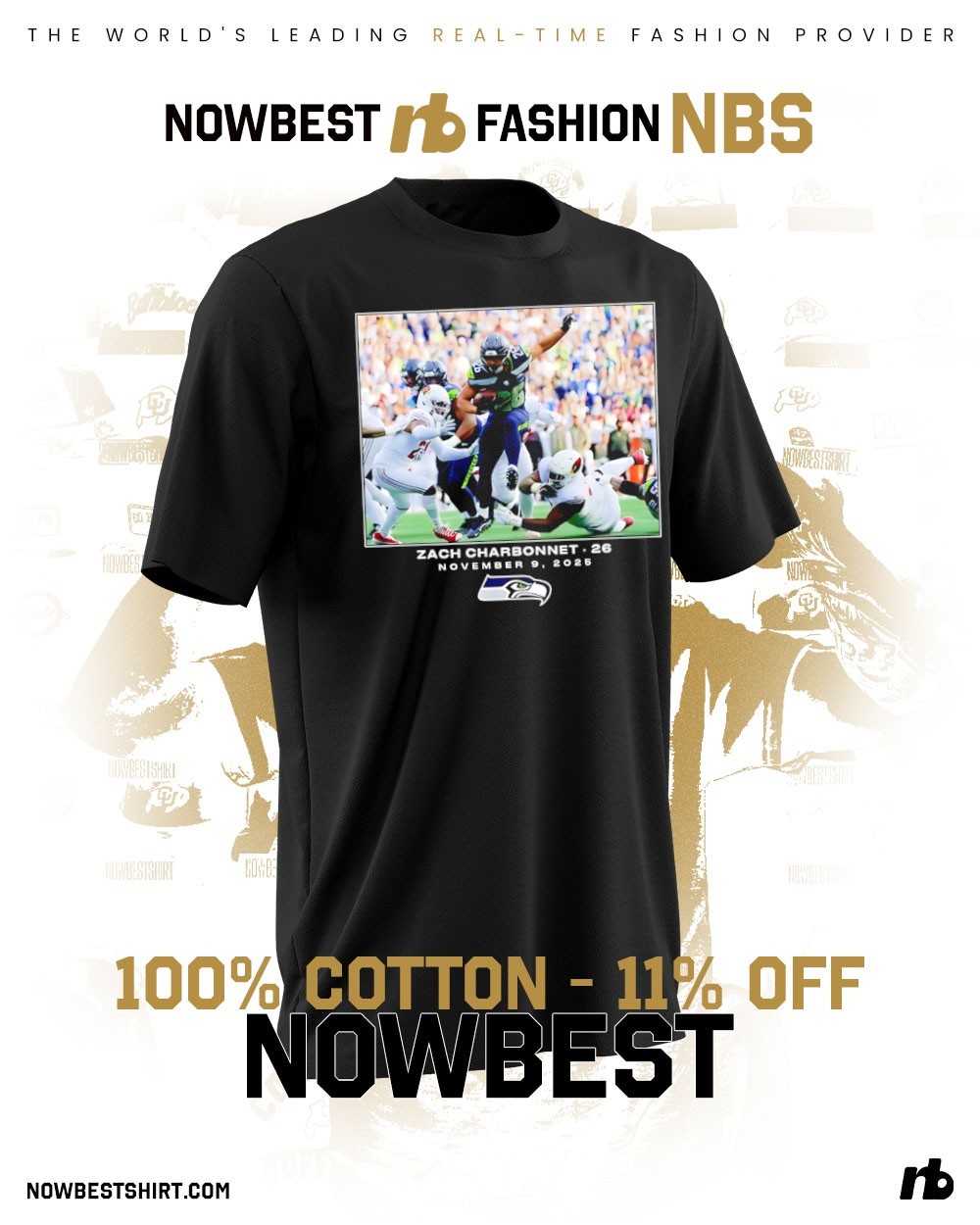 Zach Charbonnet Seattle Seahawks NFL Flash Features Week 10 2025