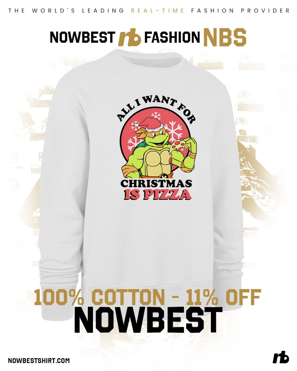 All I want for Christmas is pizza turtle shirt, hoodie, sweatshirt