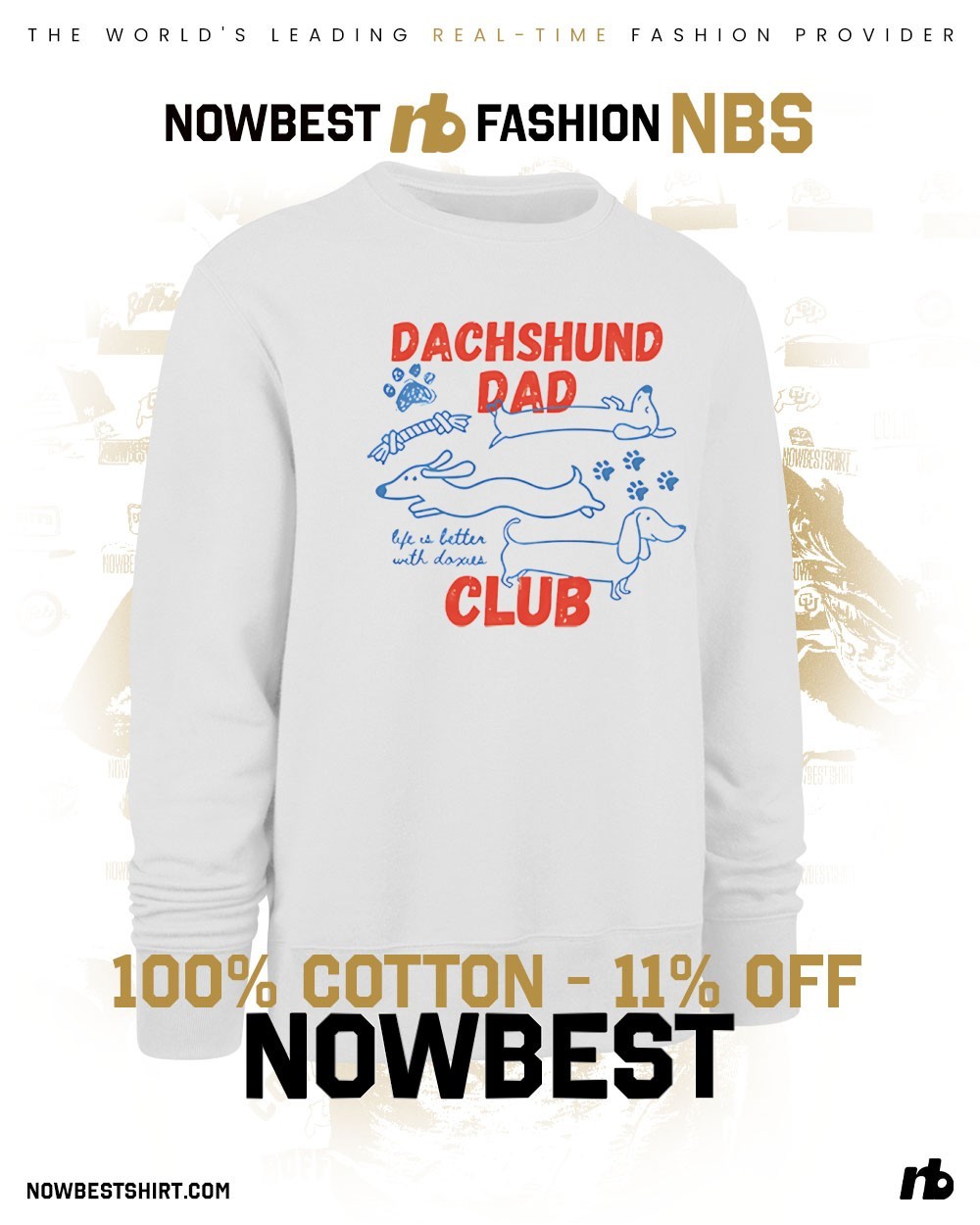 Dachshund dad club life is better with doxies shirt, hoodie, sweatshirt &  apparel Dachshund Dog Dad トレーナー