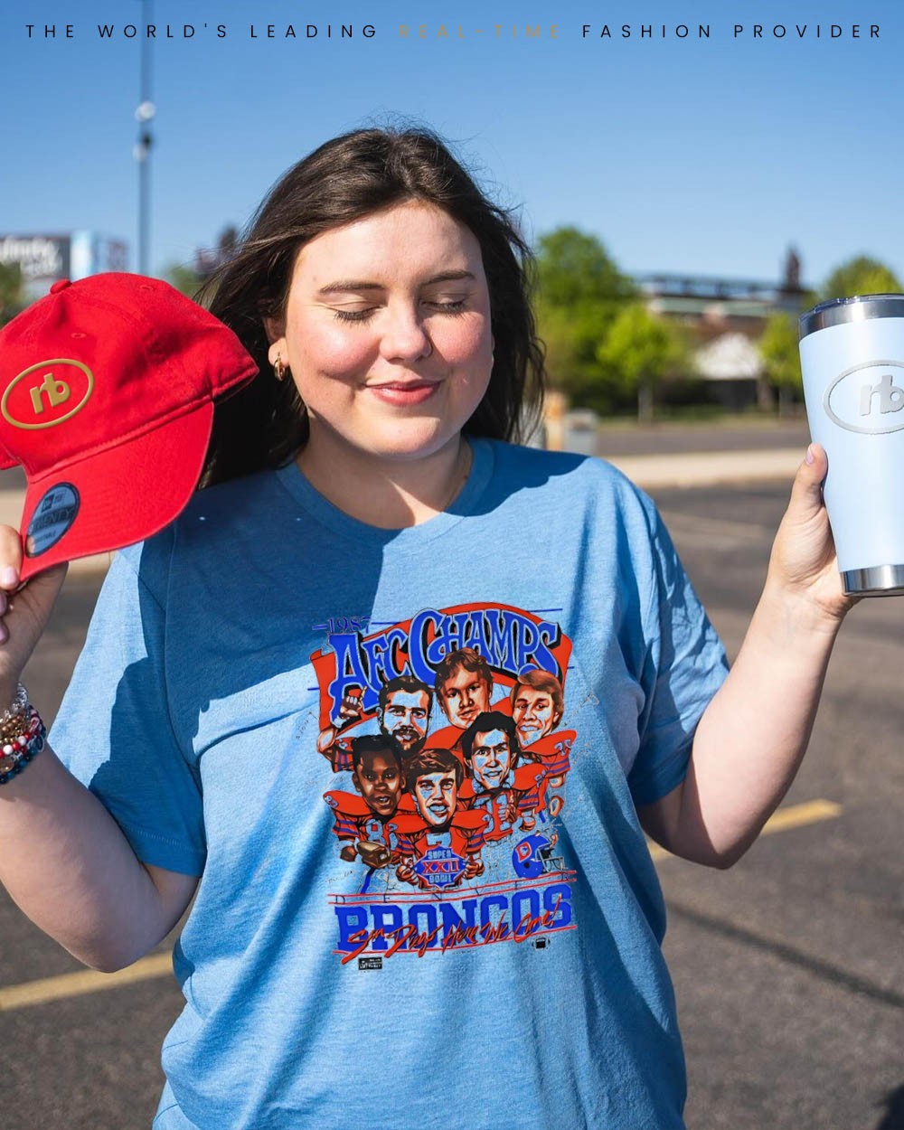 Denver Broncos 1987 AFC Champs players caricature signature shirt