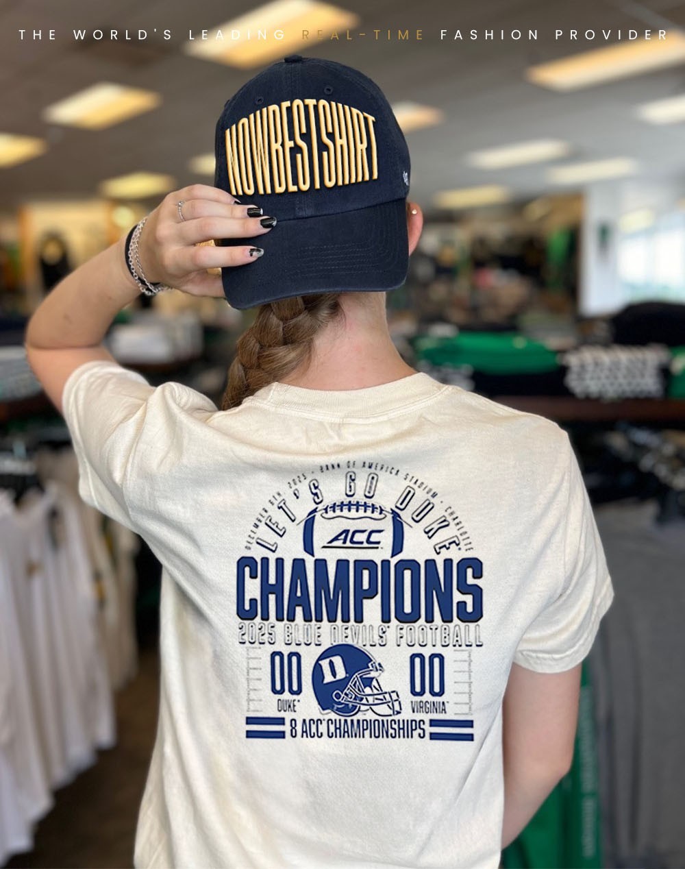 Duke Blue Devils 2025 Conference Champions Football School Stiff