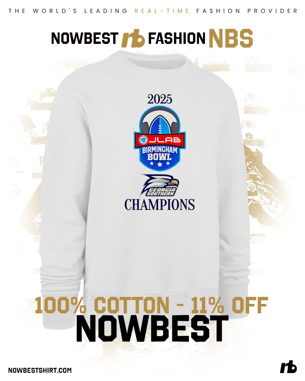 Georgia Southern football 2025 Birmingham Bowl CHampions shirt