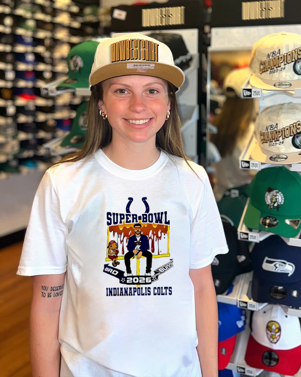 未使用 NFL Colts SuperBowl Champion Tシャツ Indianapolis Colts Super Bowl Commemorative T-Shirt FOCO