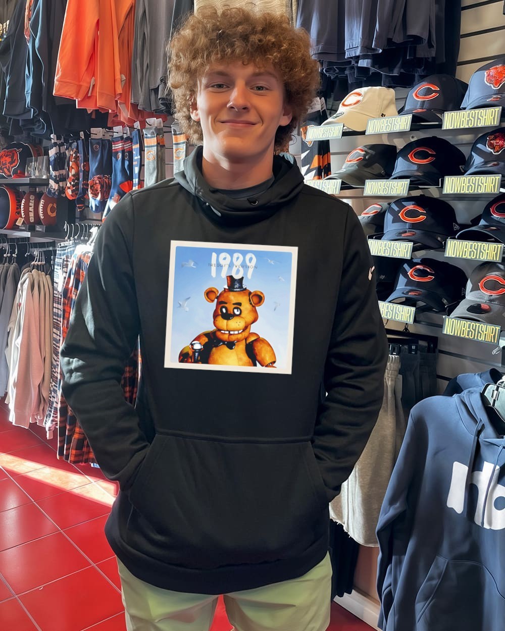 Mckenna Grace wearing Freddy's Version 1989 shirt, hoodie