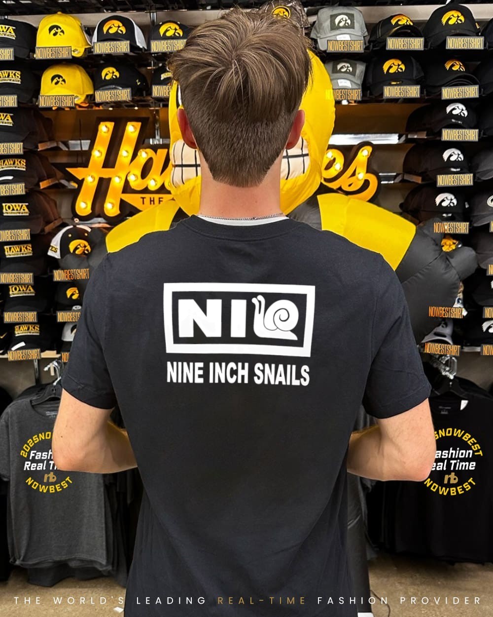 j*n様 nine inch nails NIN 刺繍ロゴ Tシャツ　サイズL NINE INCH NAILS NIN Logo Industrial Alt Rock T-Shirt. SMALL (NV