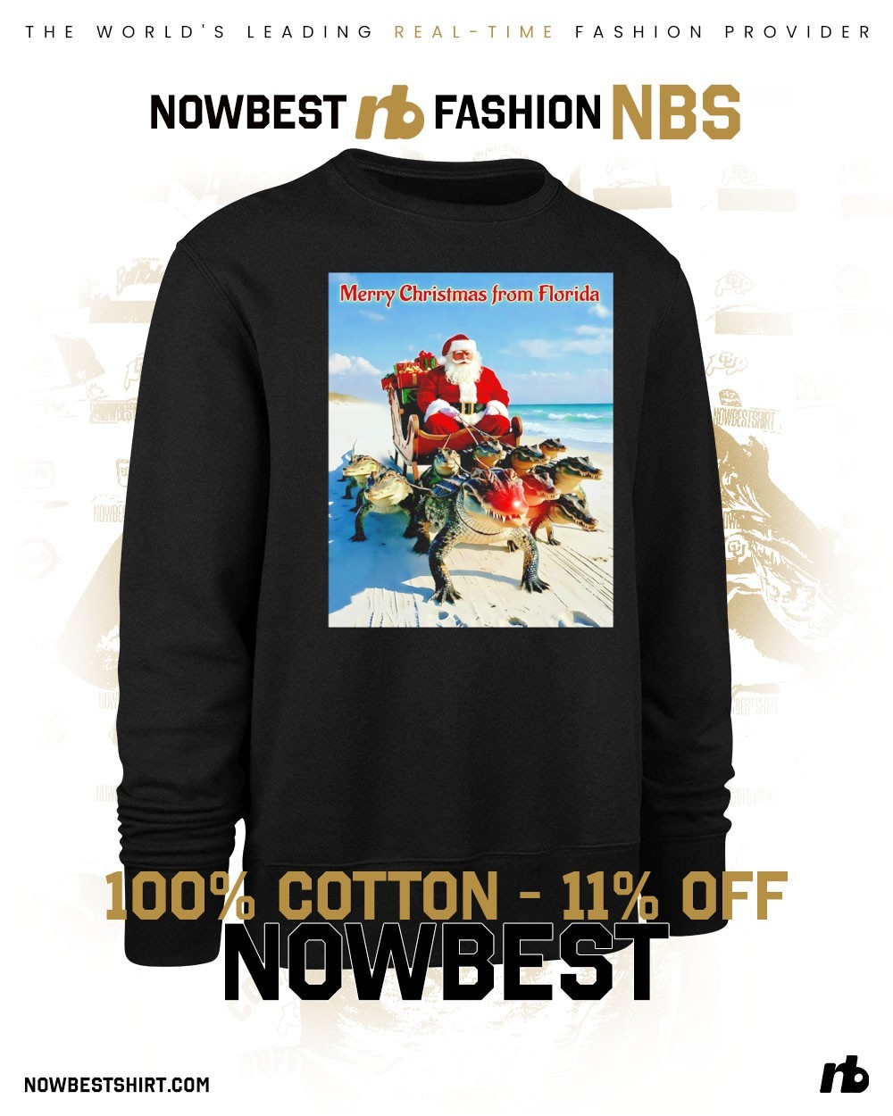 Santa Merry Christmas from Florida shirt, hoodie, sweatshirt \u0026 apparel, image size:1000x1250