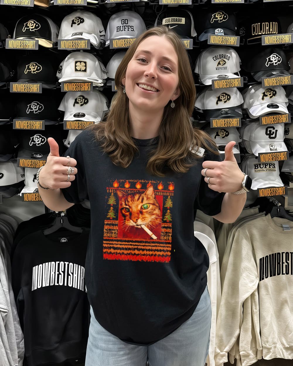 Smoking Cat Meme ugly Christmas shirt, hoodie, sweatshirt & apparel