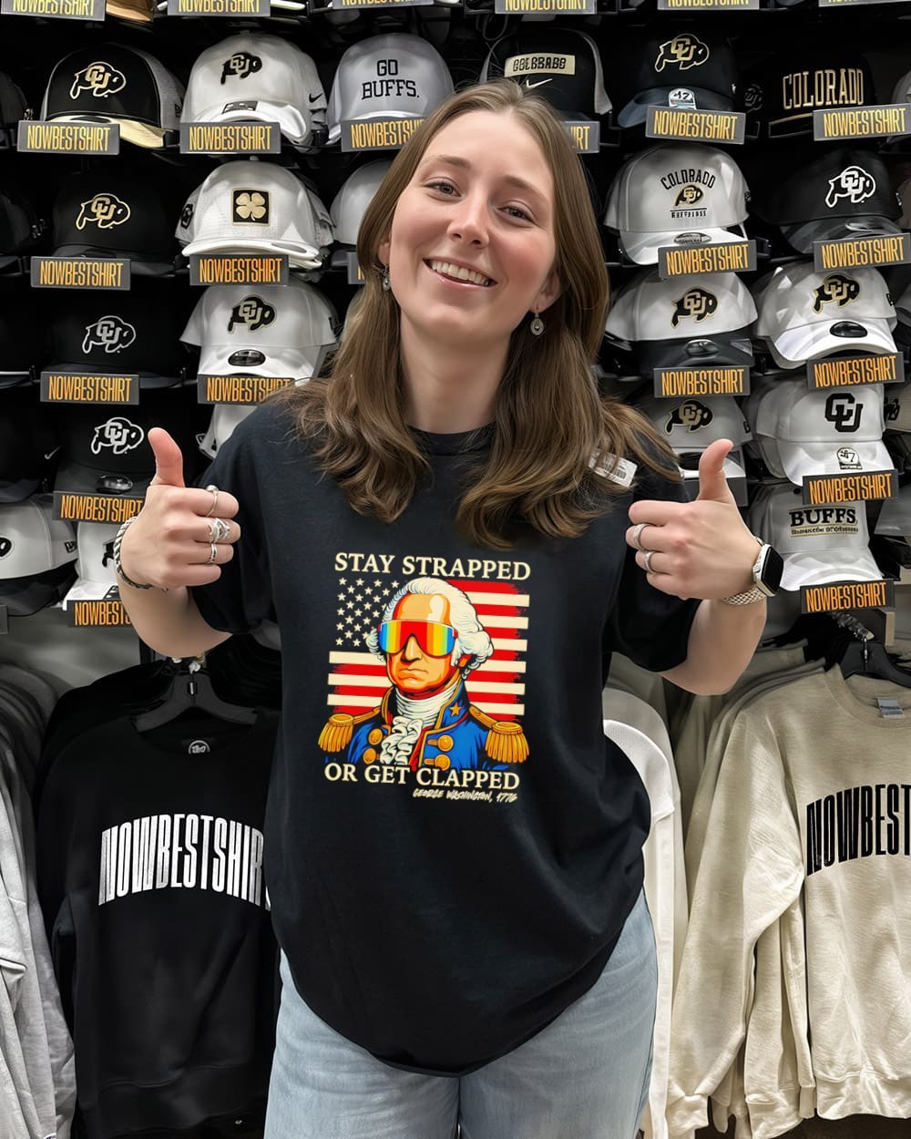 Stay Strapped or Get Clapped George Washington shirt, hoodie
