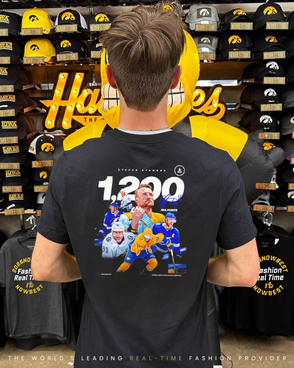 Steven Stamkos Nashville Predators NHL point 1200 signature shirt