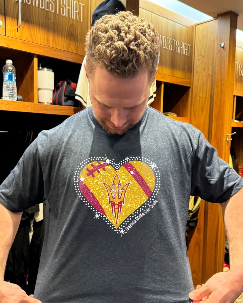 Glitter Heart Arizona State Sun Devils Football Logo shirt, hoodie