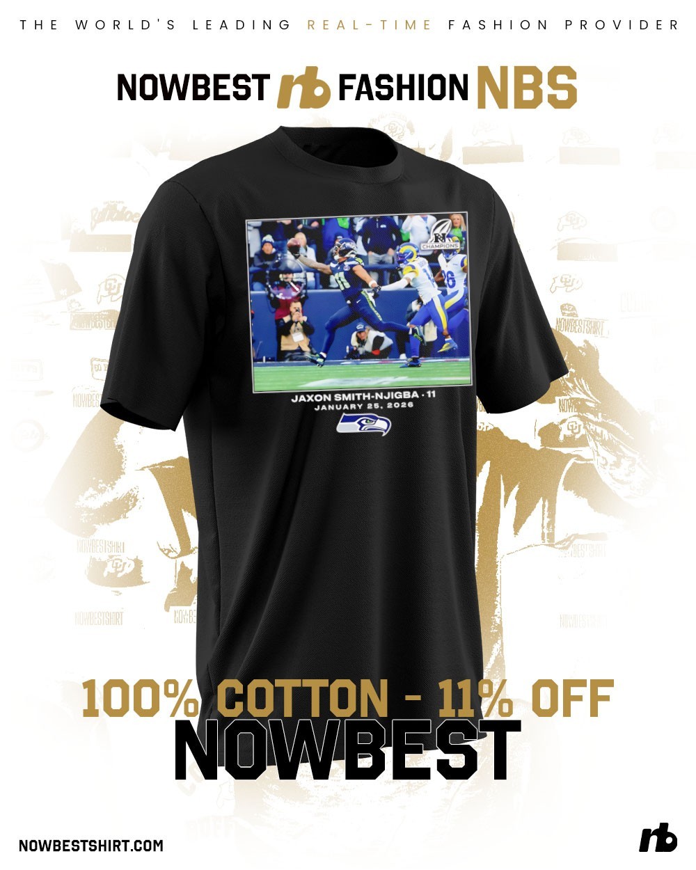 Jaxon Smith-Njigba Seattle Seahawks 2026 NFL Week 21 moment shirt