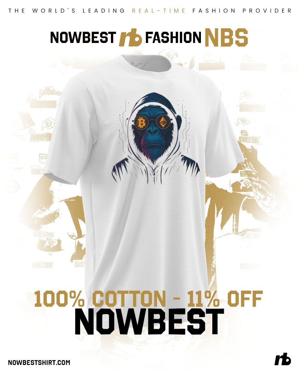 Monkey bitcoin crypto graphic shirt, hoodie, sweatshirt & apparel