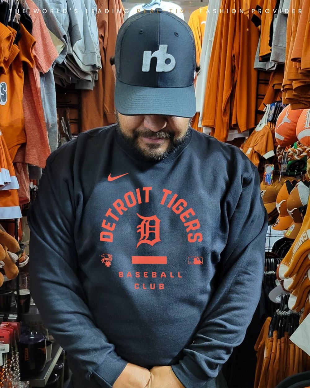 Official Detroit Tigers Baseball Club Nike American League shirt