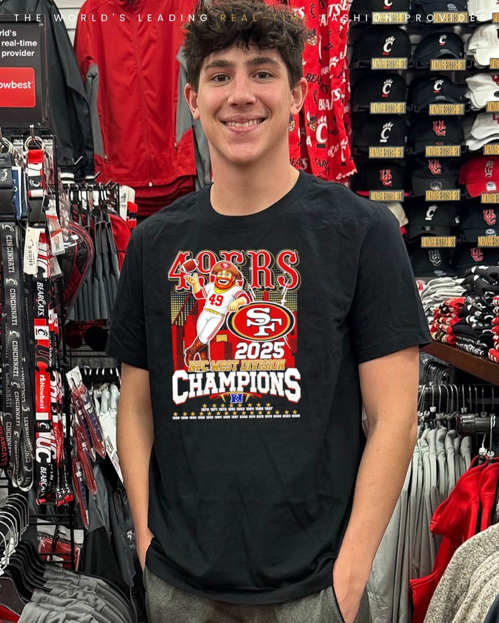 San Francisco 49ers NFC West Division 23X Champions mascot 2025