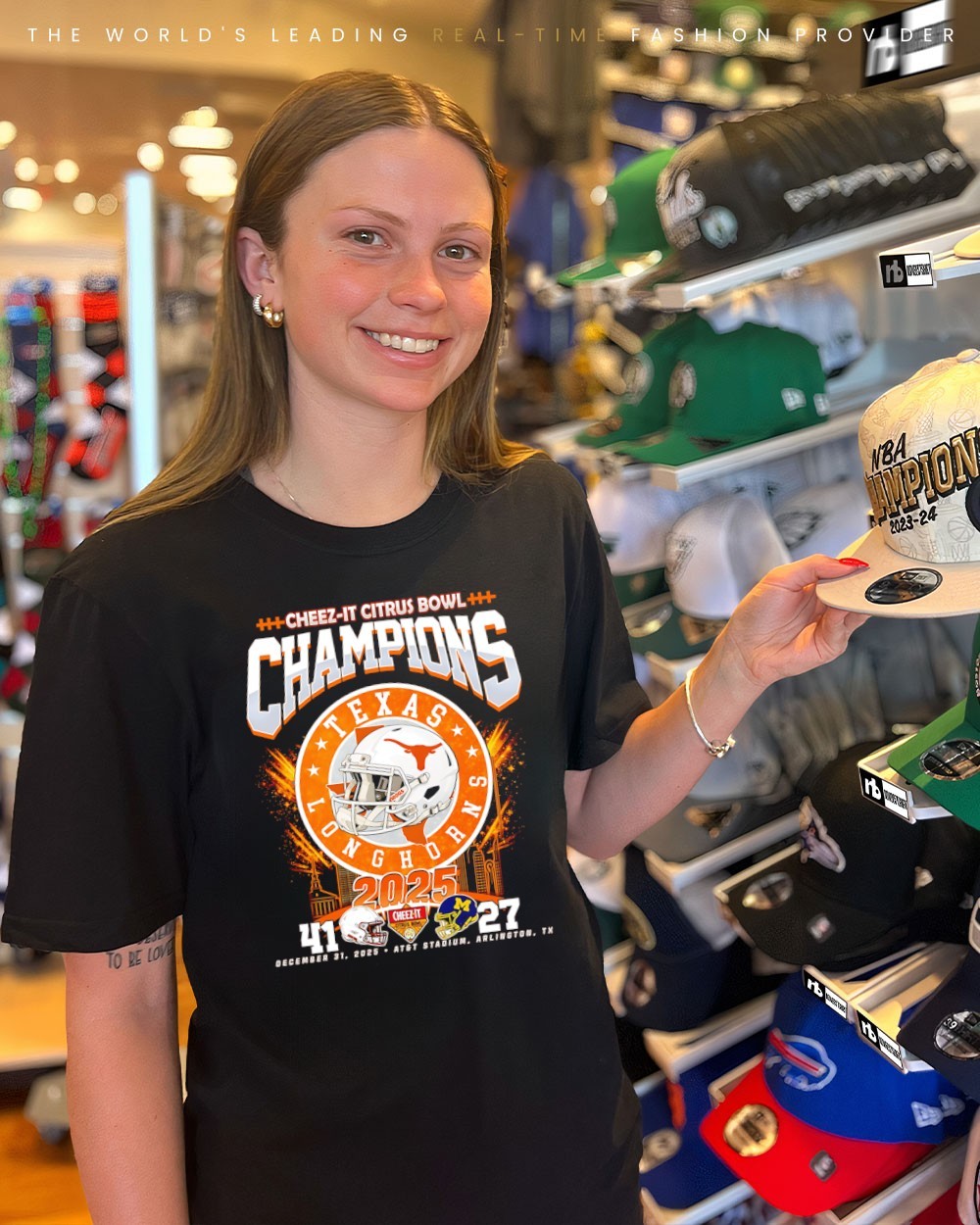 Texas Longhorn 2025 Cheez-It Citrus Bowl Champions skyline helmet