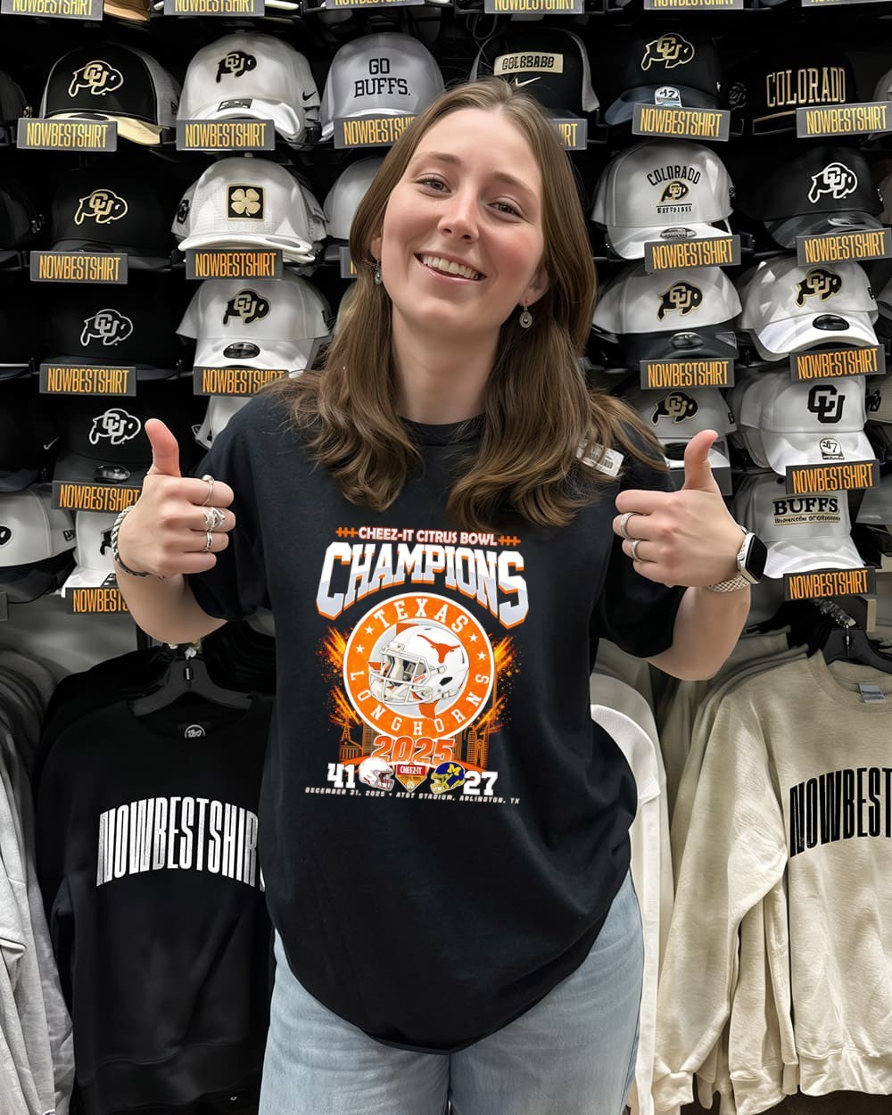 Texas Longhorn 2025 Cheez-It Citrus Bowl Champions skyline helmet