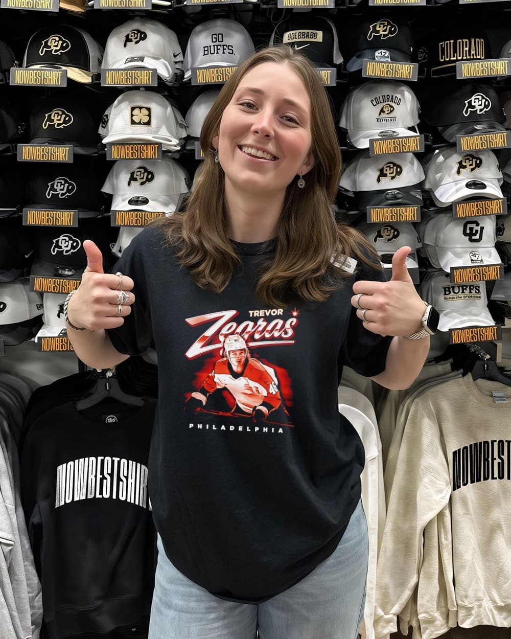 Trevor Zegras Philadelphia Flyers player bitmap retro shirt