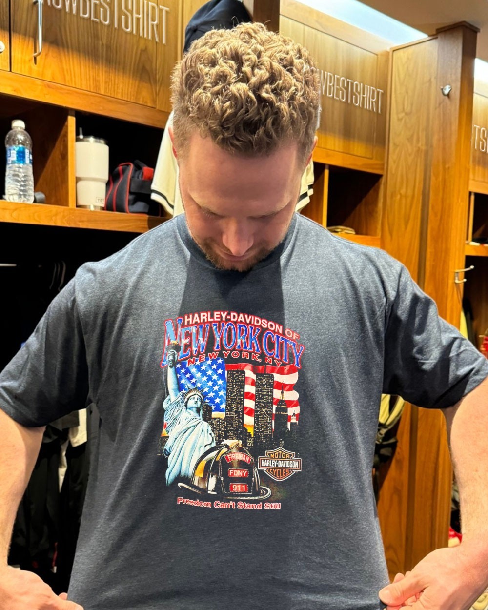 Harley-Davidson of New York City Freedom can't stand still shirt