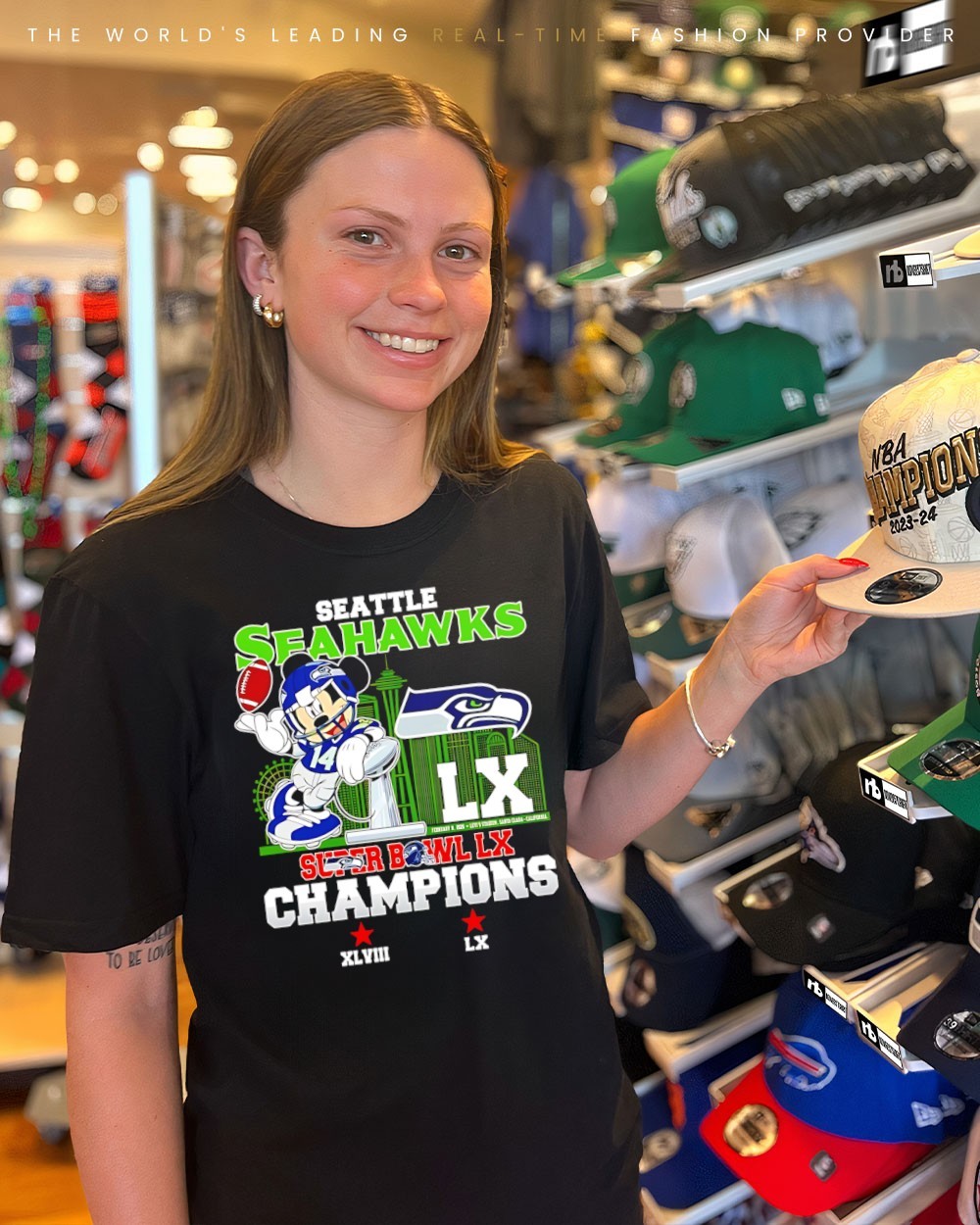 Mickey mouse Seattle Seahawks 2026 Super Bowl LX champions XLVIII
